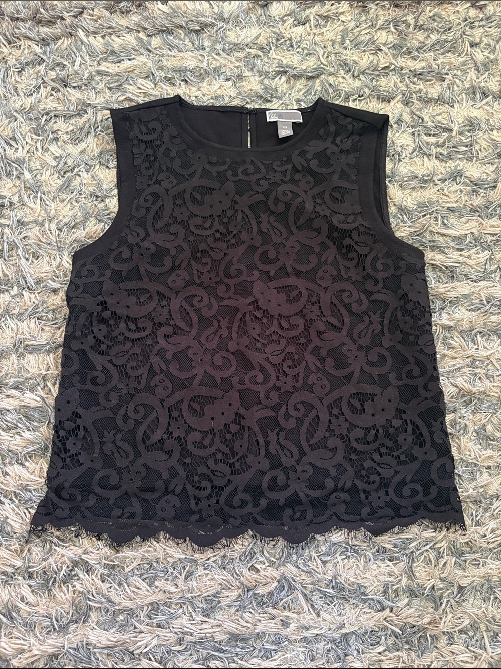 New! Chelsea28 Black Lace Sleeveless Camisole XXS